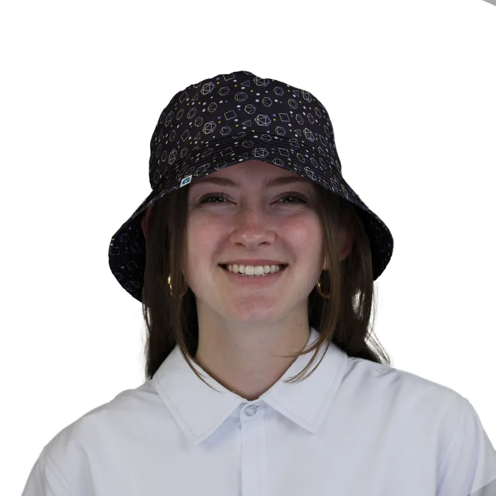 Nonbinary Pride Flag DND Dice Bucket Hat