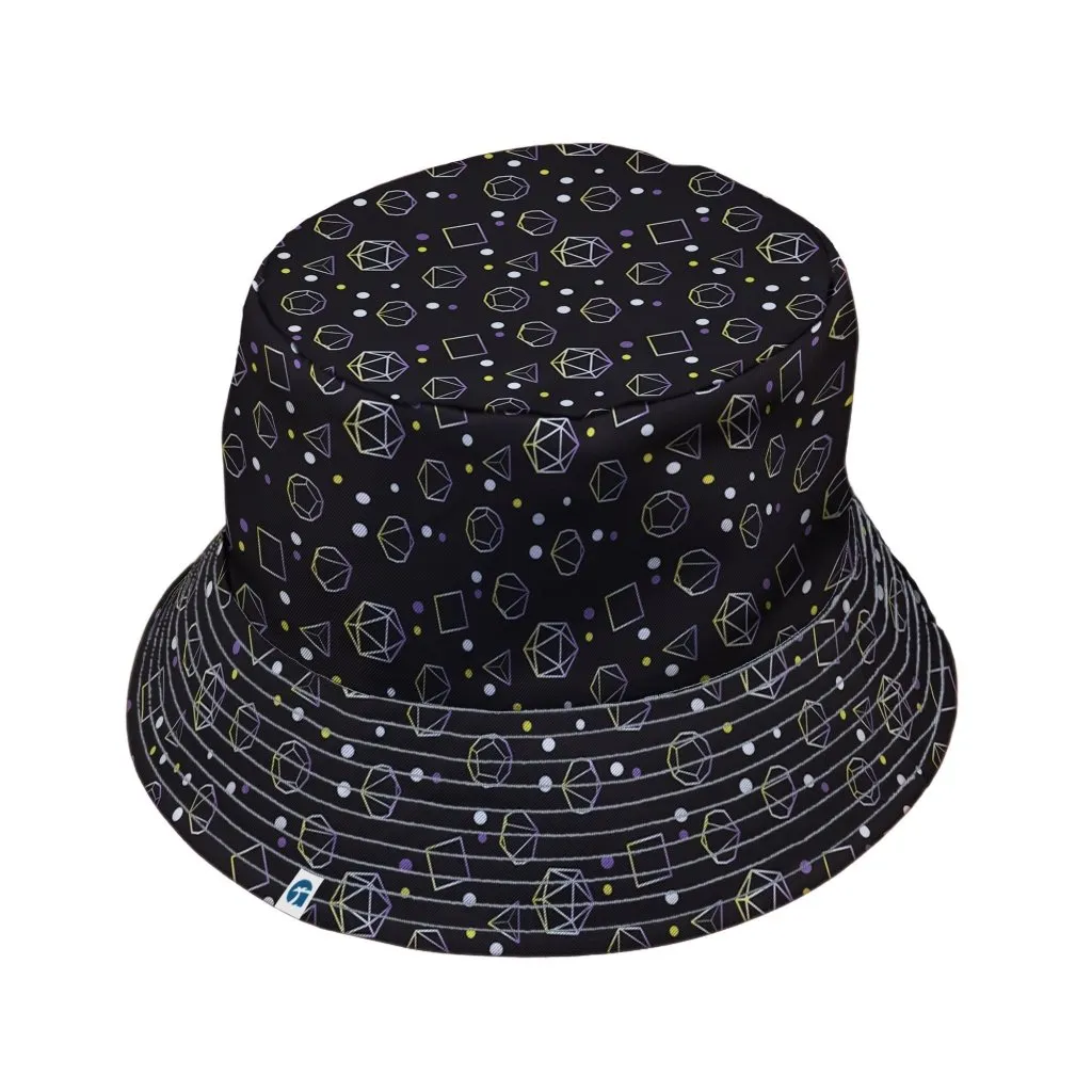 Nonbinary Pride Flag DND Dice Bucket Hat