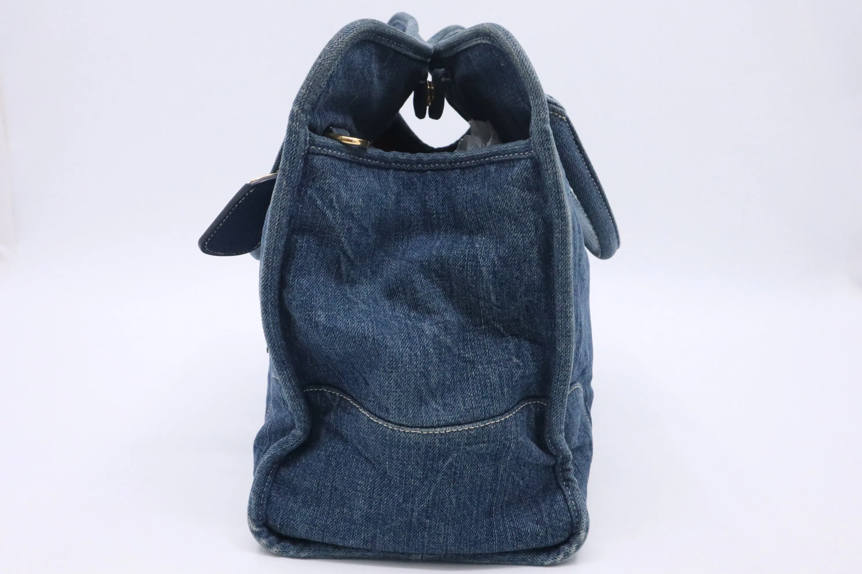 Prada 2-Way Bag in Blue Denim Canvas