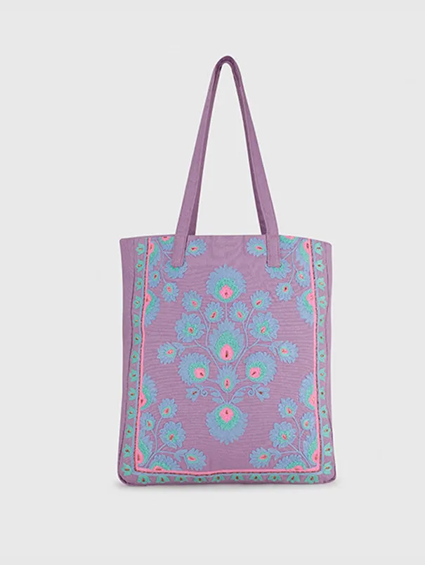 Raina Purple Tote Bag