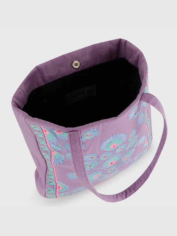 Raina Purple Tote Bag