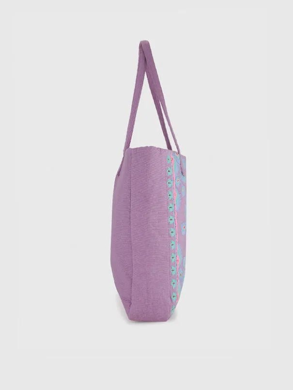 Raina Purple Tote Bag