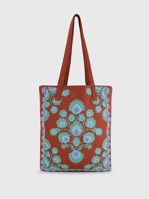 Raina Rust Tote Bag