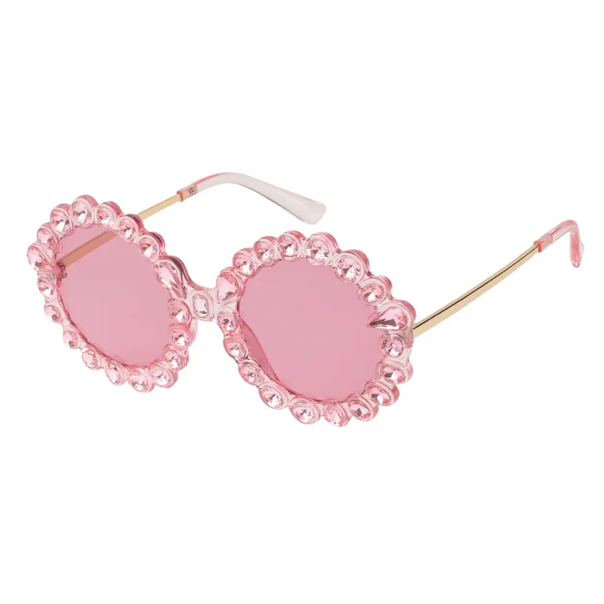 RICHNESS Bedazzled Round Sunglasses
