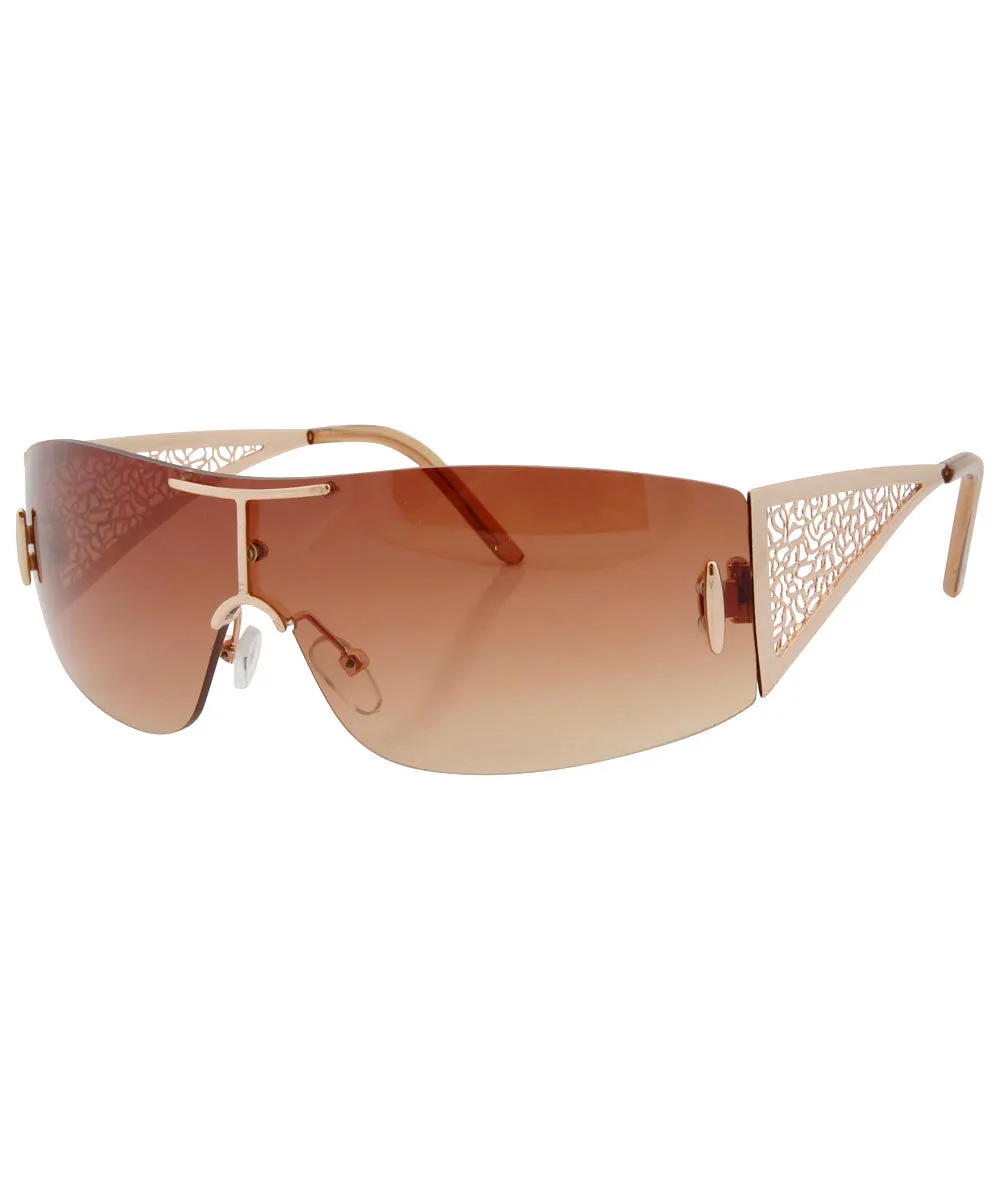 SCHMALTZ Brown Rimless Sunglasses