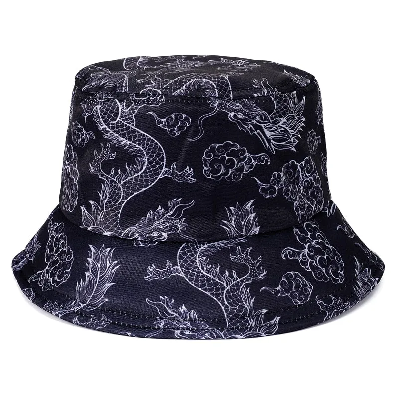 Summer Cartoons Graffiti Bucket Hat For Women Men Outdoor Foldable Bob Fisherman Hat Girls Boys Gorros Panama eSun Hat
