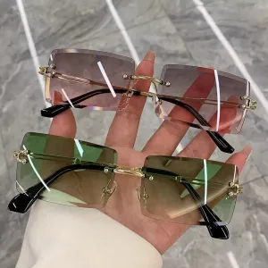 Sunglasses Rimless Frameless Shades Gradient UV400 for Women*