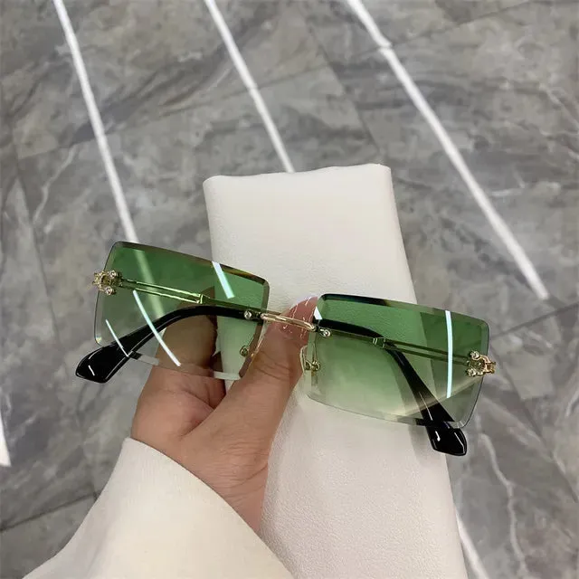 Sunglasses Rimless Frameless Shades Gradient UV400 for Women*