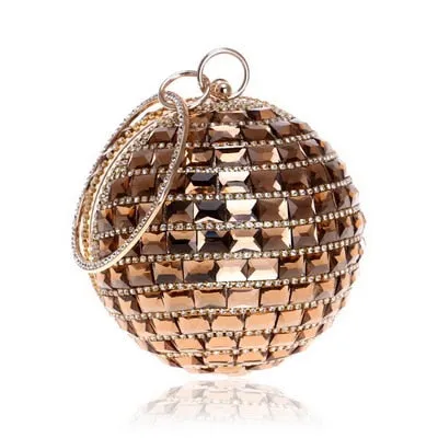 TEEK - Ball Tassel Crystal Wristlet Clutches