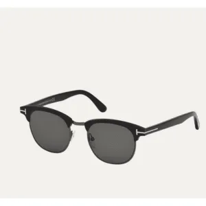 Tom Ford Half Rim Metal Acetate Sunglasses TF544-K 01D 56 20 145 New