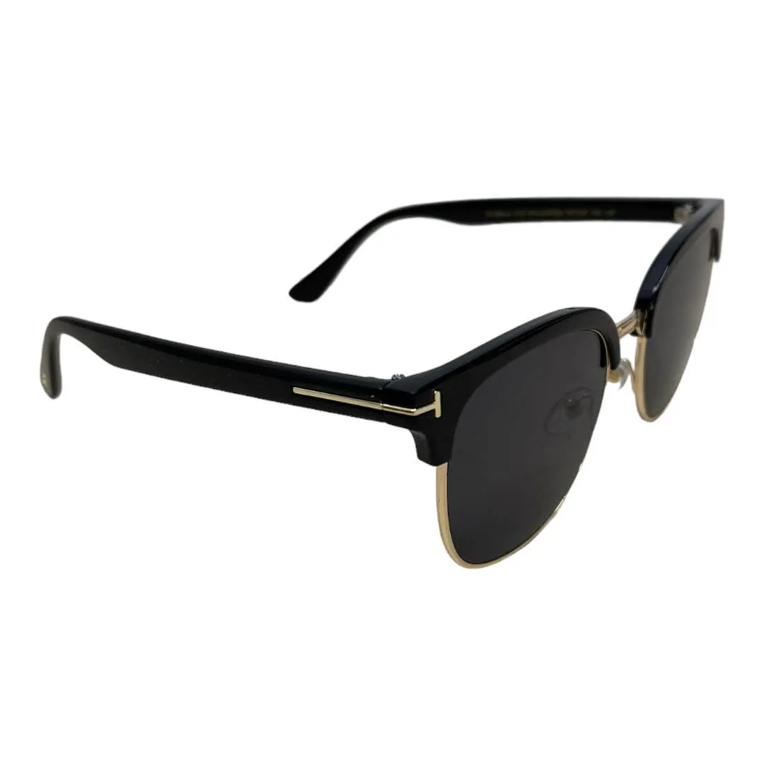 Tom Ford Half Rim Metal Acetate Sunglasses TF544-K 01D 56 20 145 New