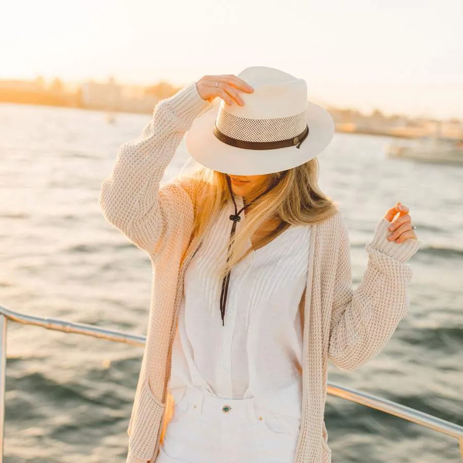 Tuscany Tan Straw Fedora Hat