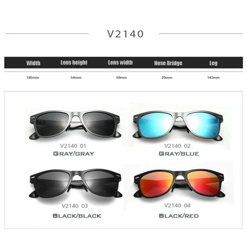 VEITHDIA  Designer Classic Style Men's Polarized Sunglasses with UV400 Protectant