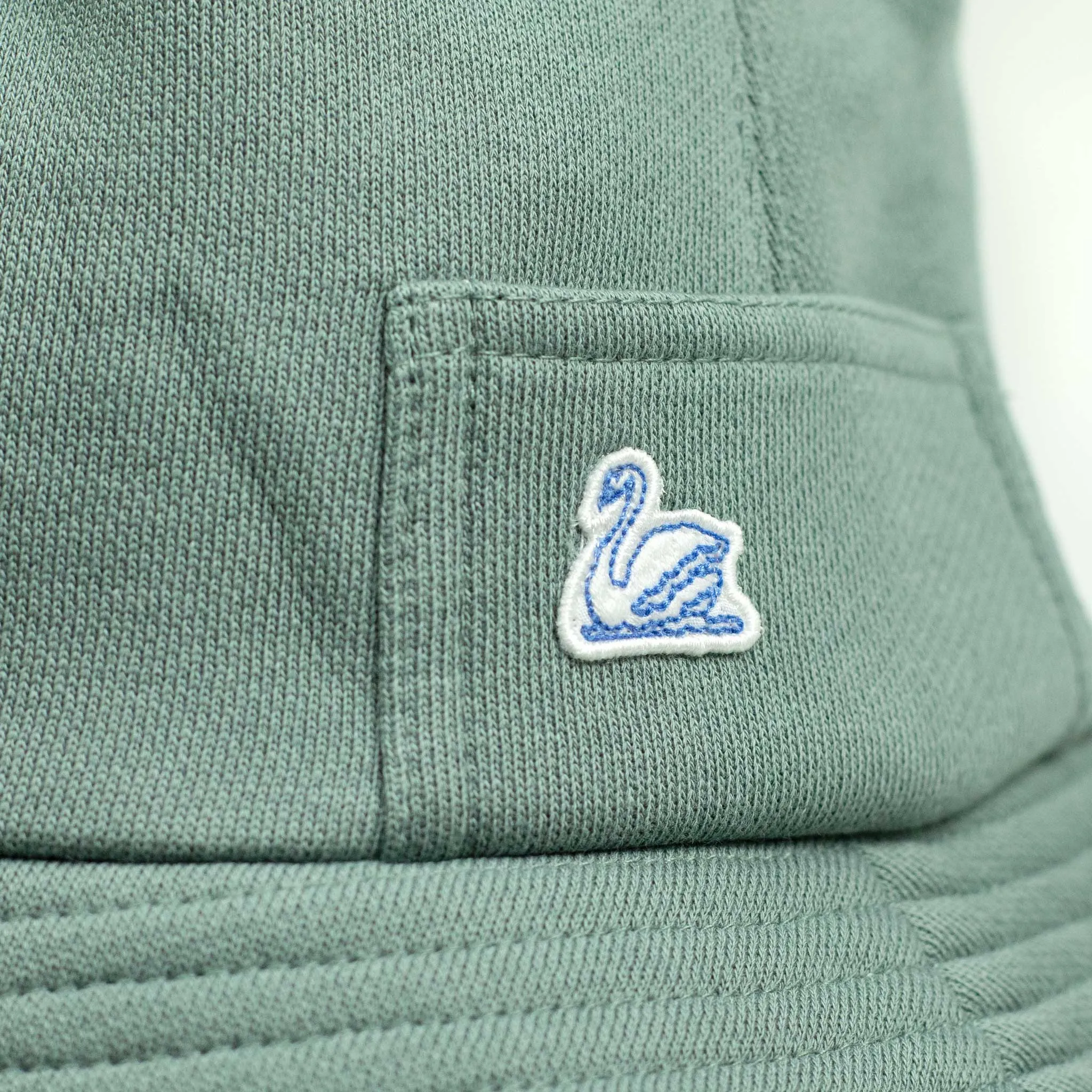 Vintage Fleece bucket hat in Green Stone cotton