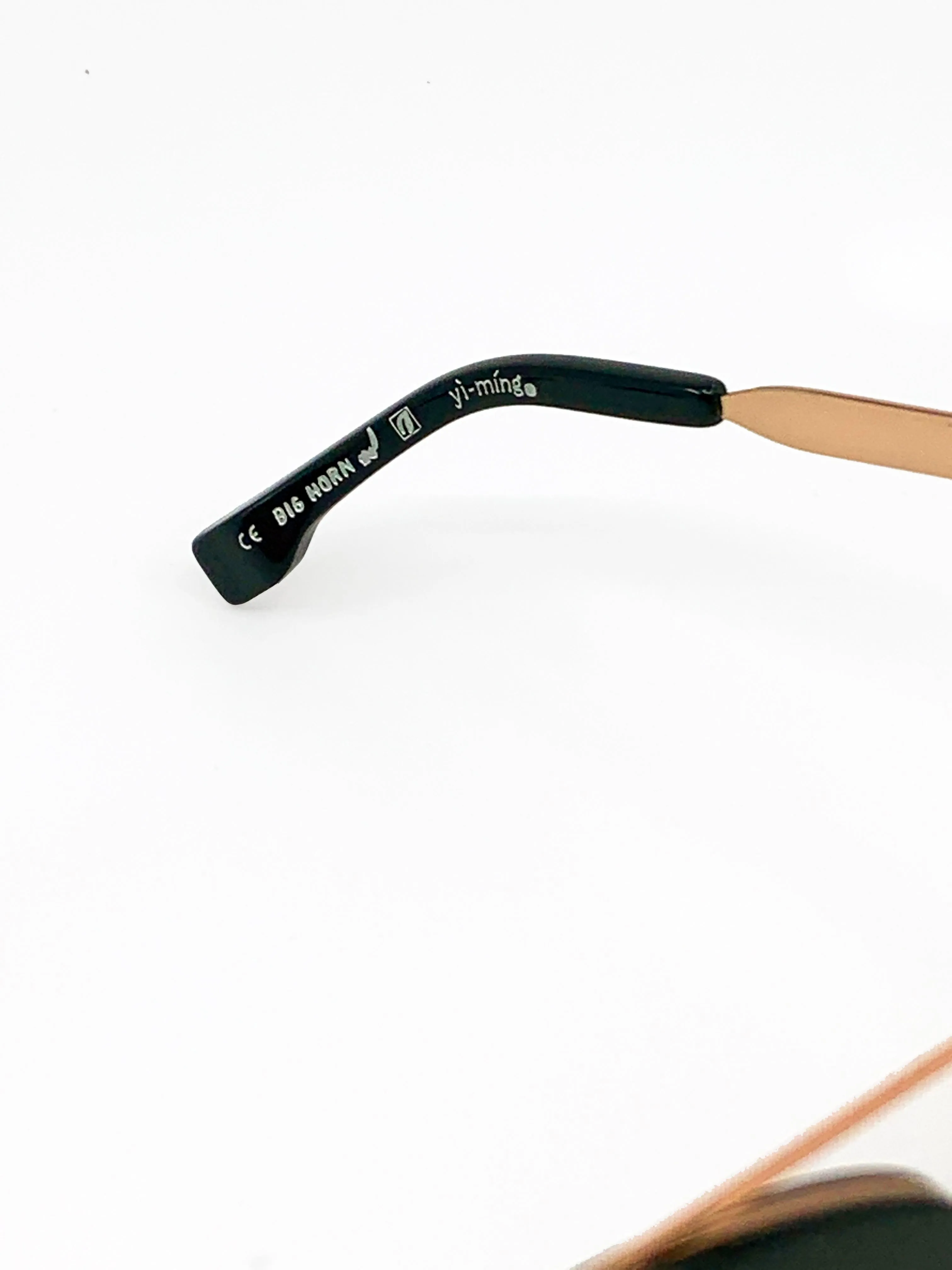 Yi-ming X Big Horn Butterfly Black Matt Gold Sunglasses.